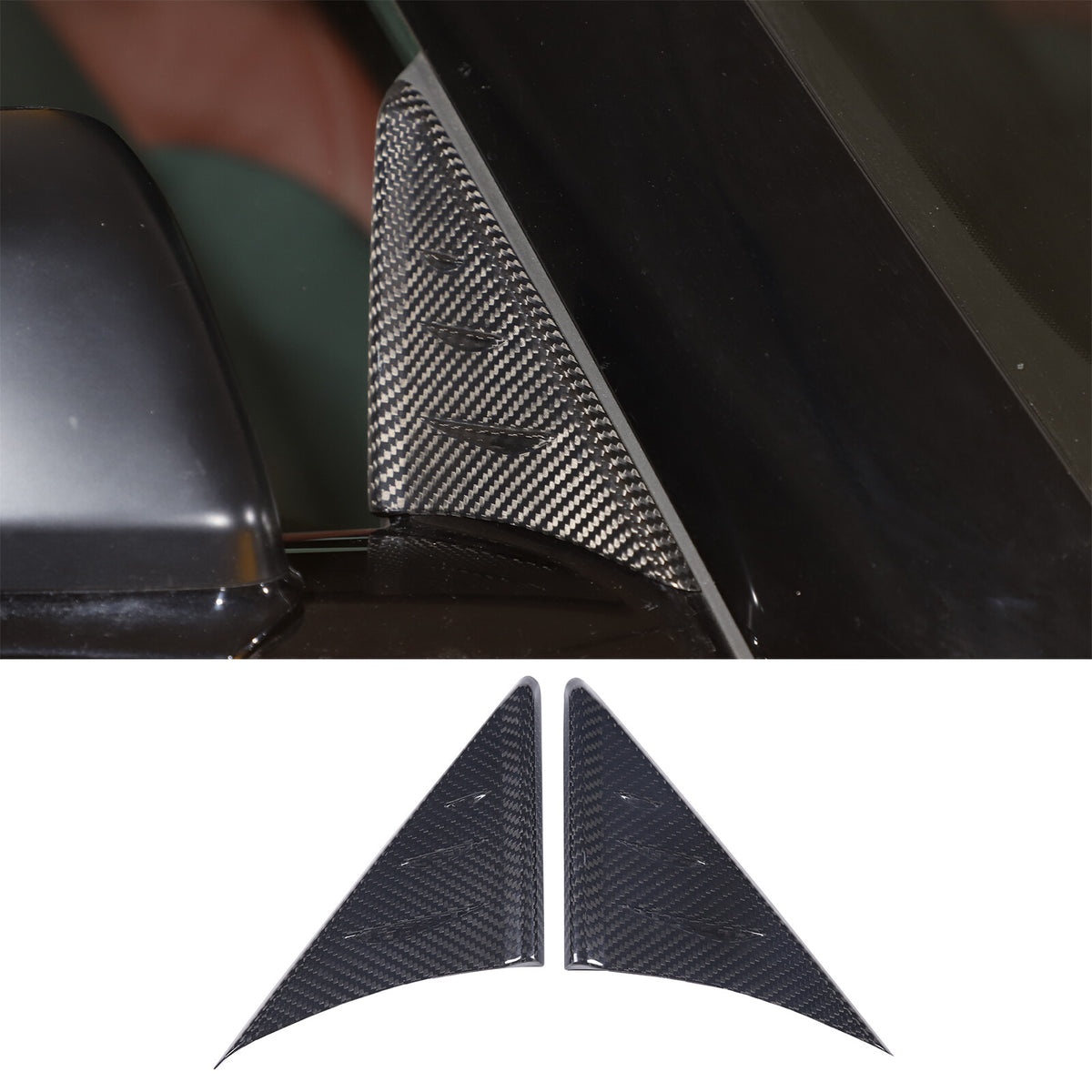 Real Carbon Fiber Mirror Side Anti-wind Buffeting Deflector For GR Supra 2020-23 2