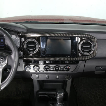 ABS Carbon Dashboard U Shape Air Vent Outlet Cover trim For Toyota Tacoma 16-23 2