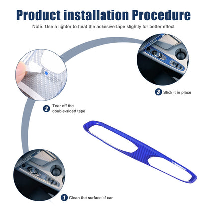Blue Real Carbon Fiber Gear Shift Indicator Trim For Corvette C8 2026+ 17