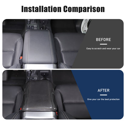 Real Carbon Fiber Center Armrest Box Trim For Toyota Land Cruiser LC250 24+ 5