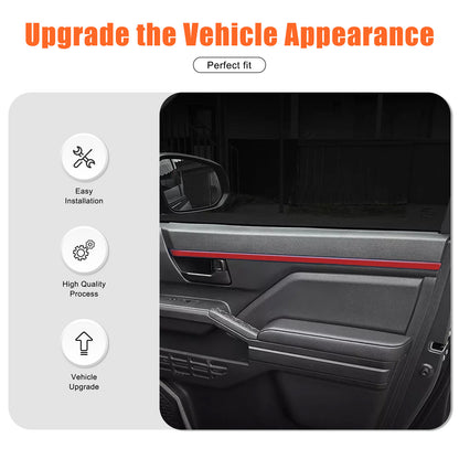 Sports Red ABS Interior Door Panel Trim Cover For Toyota Tacoma 2024+ US 6