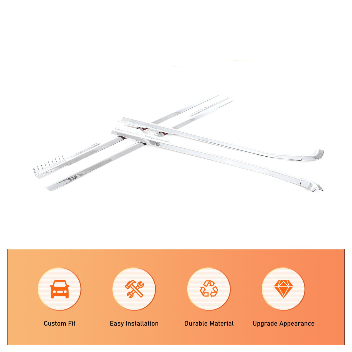 Silver ABS Lower Window Molding Trim For Ford Maverick 2022+ US 17