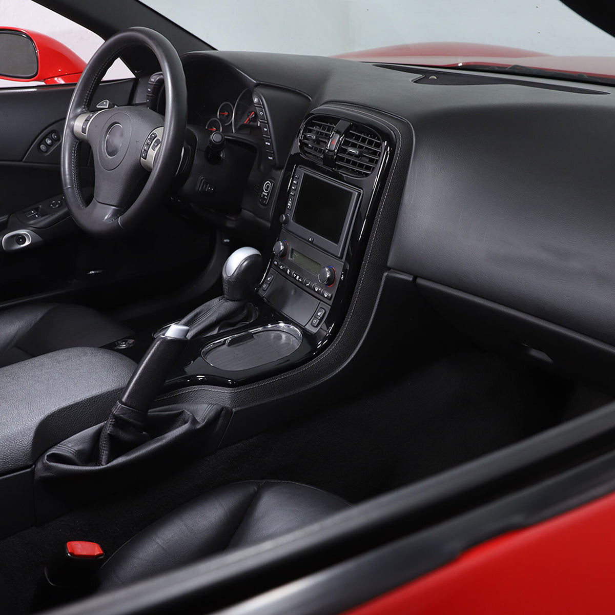 Glossy Black ABS Interior Full Center Console Trim Set For Corvette C6 2005-13 10