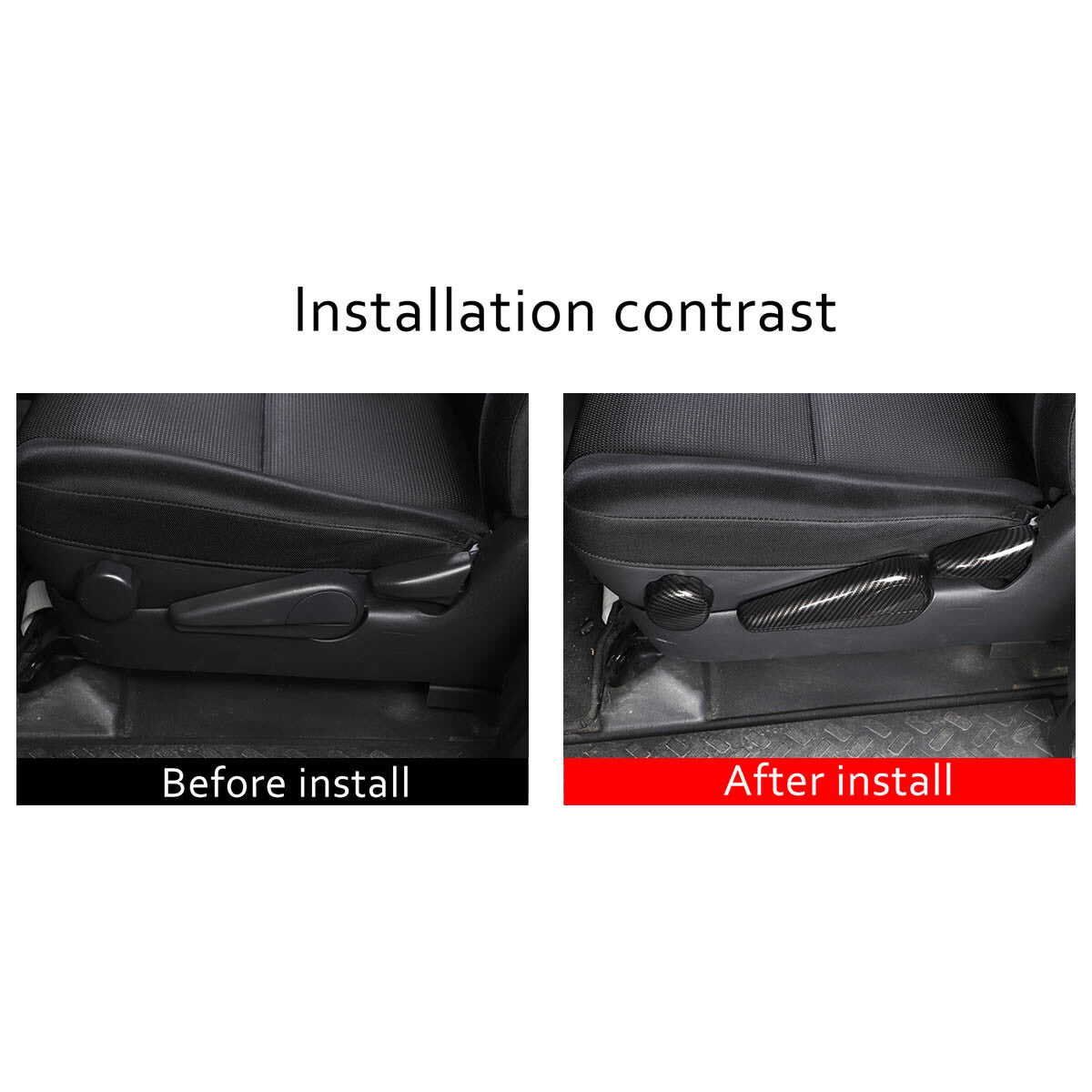 Carbon Fiber Style Seat Handle Panel Frame Trim For Toyota FJ Cruiser 07-20 11