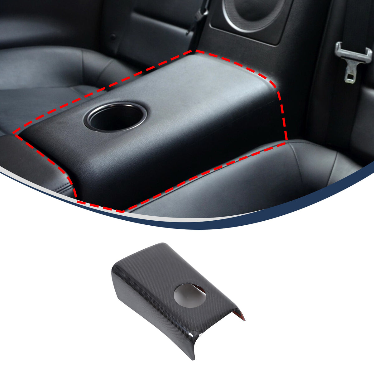 Real Carbon Fiber Rear Seat Armrest Panel Trim For Nissan GT-R R35 08-16 US 3