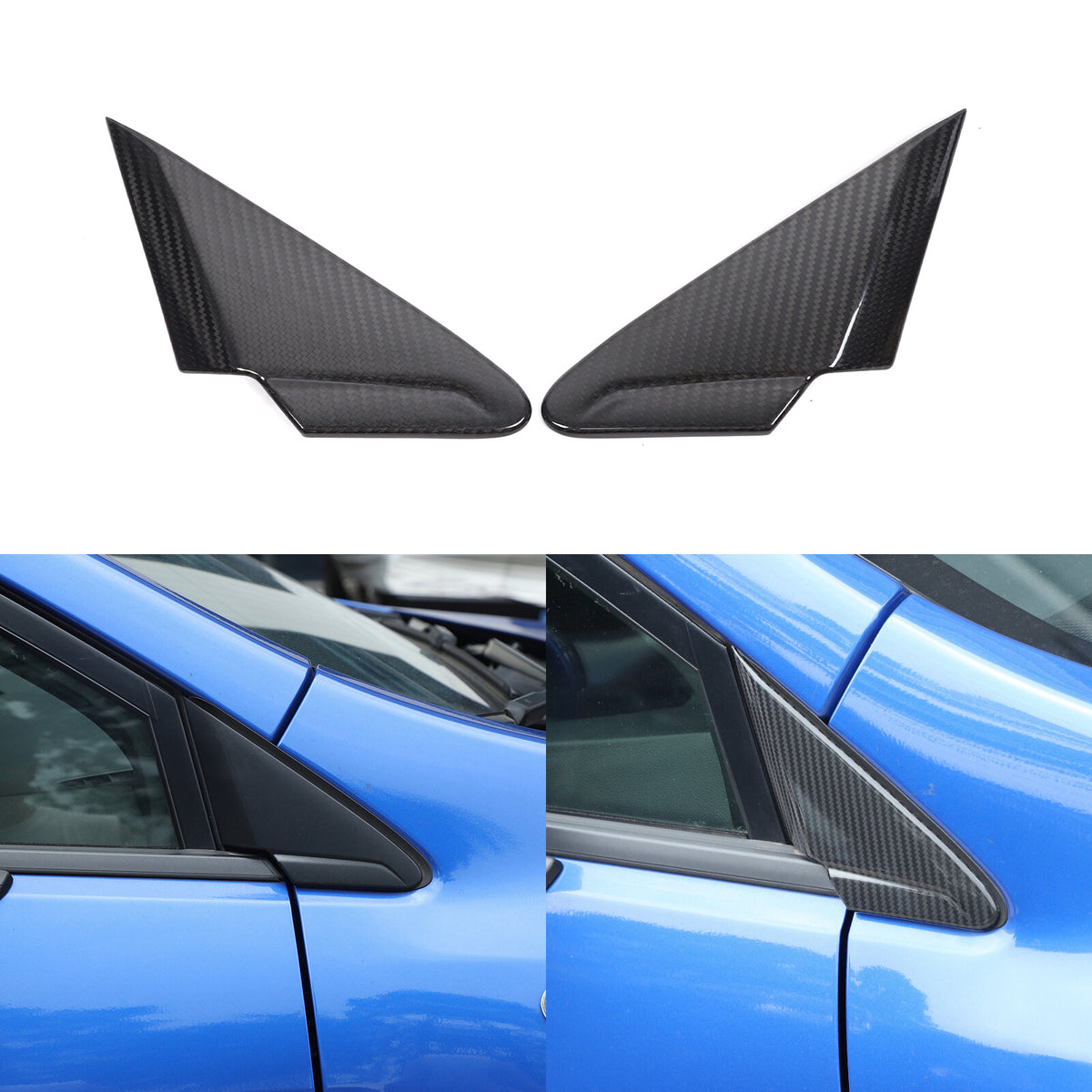 Real Carbon Fiber A Pillar Corner Triangle Trim For Subaru WRX STI VB 2022+ 3