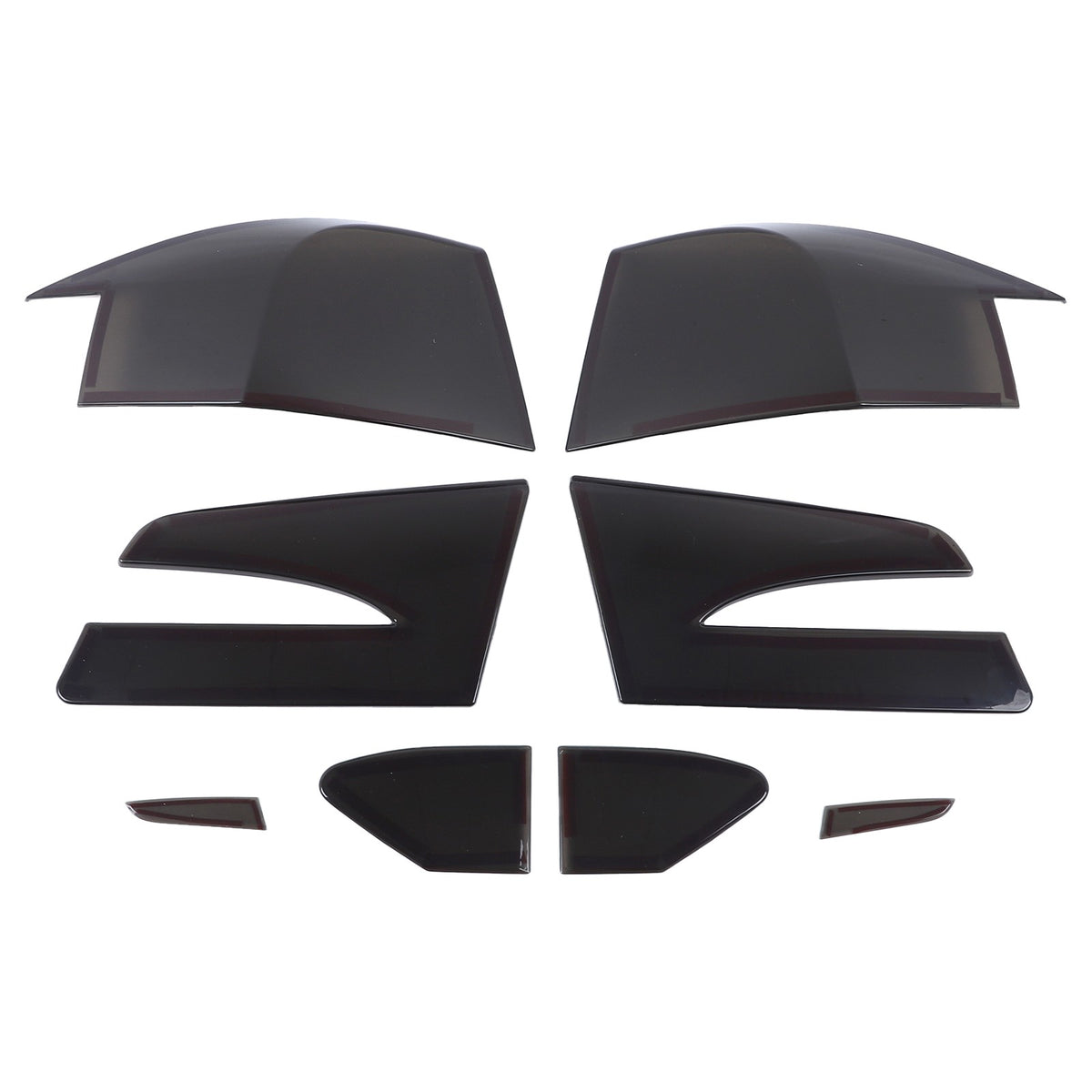 Smoked Black Rear Tail Light Guard Cover Trim Bezels For Tesla Model S 2014-2021 16