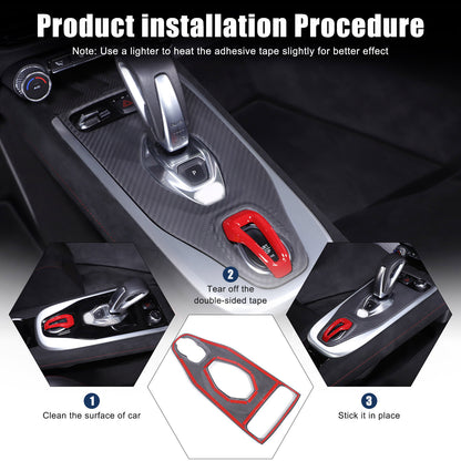 Matte Real Carbon Fiber Center Gear Shift Cover Trim For Lotus EMIRA V6 AT 21-25 15