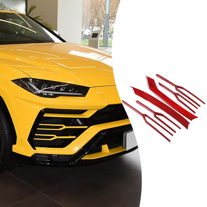 Red Real Carbon Fiber Front Grille Strip Trim For Lamborghini Urus 2018-2021 11