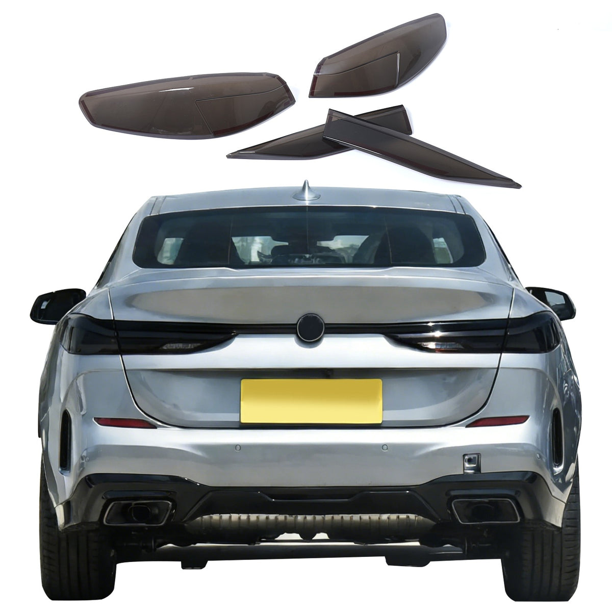 Smoked Blackout Tail Light Cover Overlay For BMW 2 Series Gran Coupe F44 20-24 4
