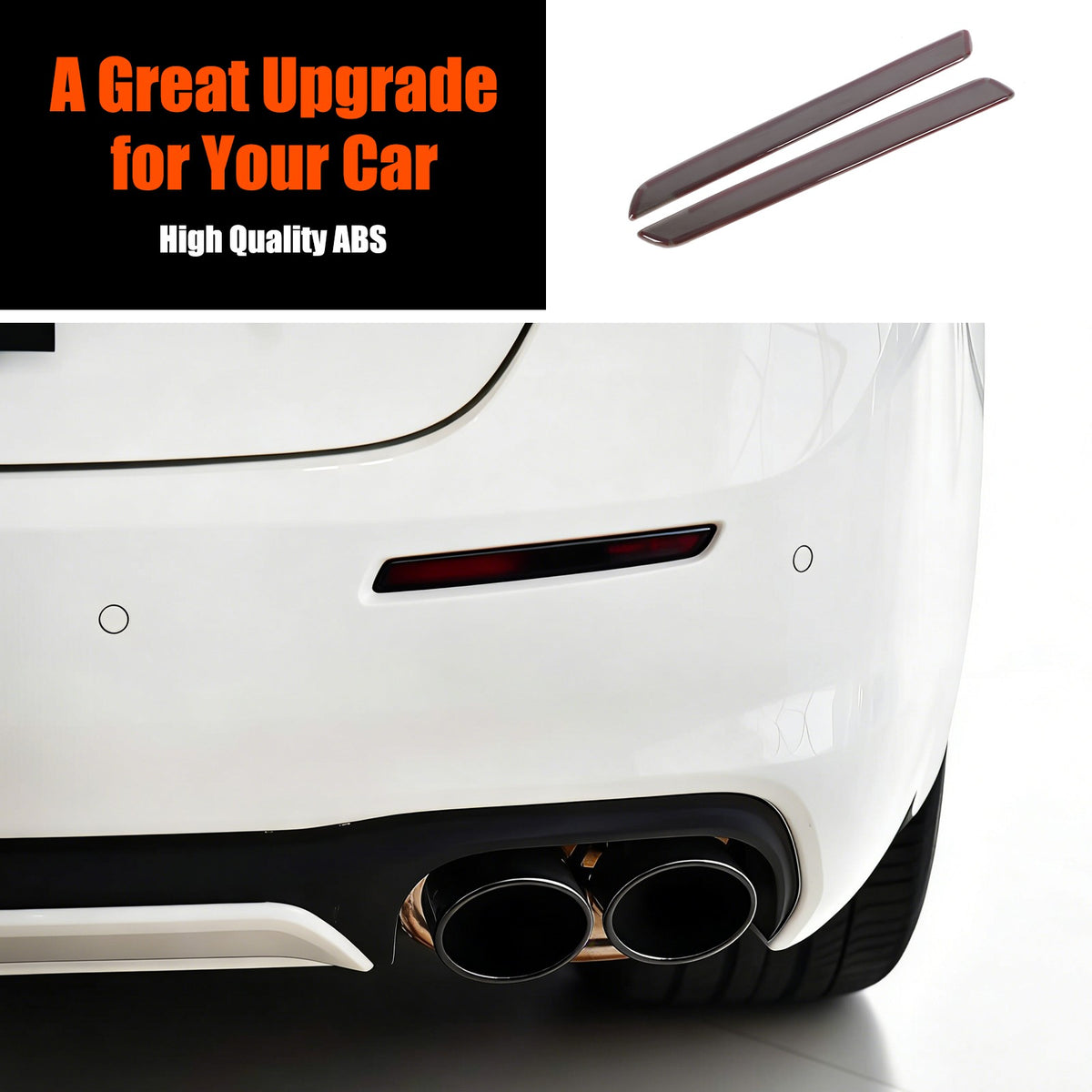 Smoked Black Rear Fog Tail Light Lamp Cover Trim For Maserati Ghibli 18-23 US 19