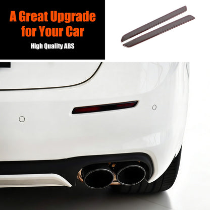 Smoked Black Rear Fog Tail Light Lamp Cover Trim For Maserati Ghibli 18-23 US 19