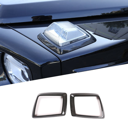 Carbon Fiber Front Hood Turn Signal Trim Cover For Benz G Class W463 2019-2020 7
