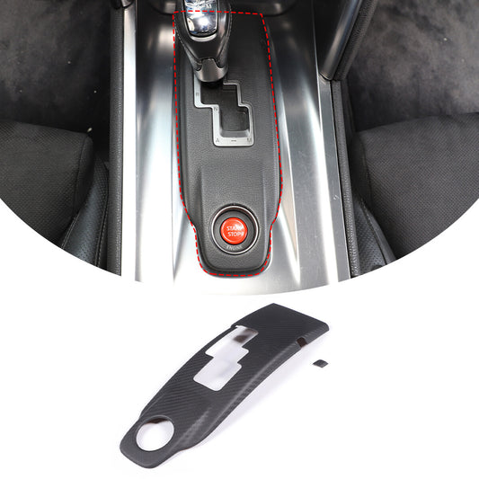 Matte Real Carbon Fiber Gear Shift Panel Trim Cover For Nissan GTR 2008-2016 1