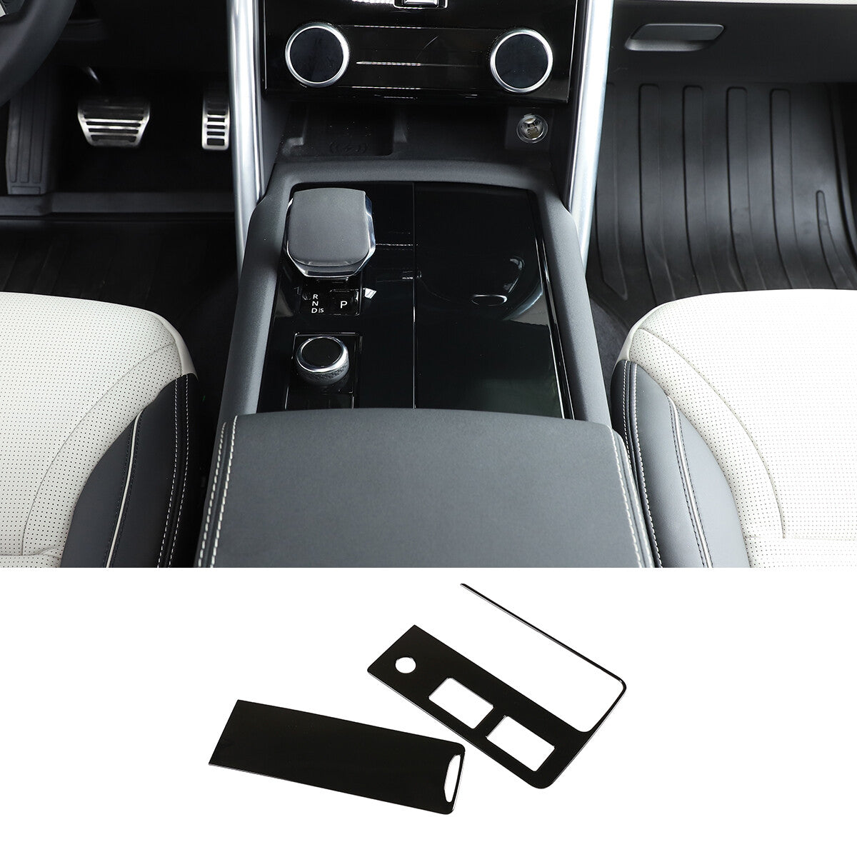 Glossy Piano Black Center Gear Panel Frame Trim For Land Rover Discovery 5 21-24 18