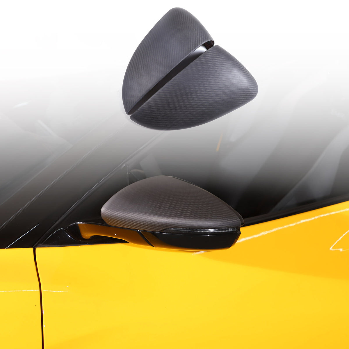 Matte Real Carbon fiber Side Rear Mirror Cover Caps Trim For Lotus EMIRA 2021-25 12