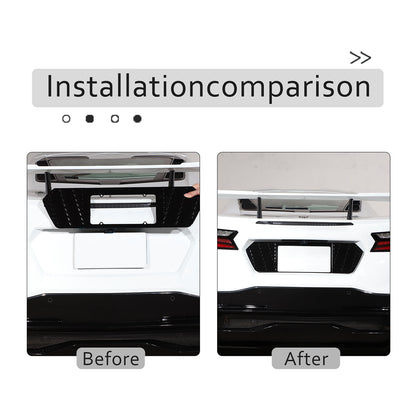 Glossy Black Aluminum Rear License Plate Frame Trim For Corvette C8 2020-25 US 4