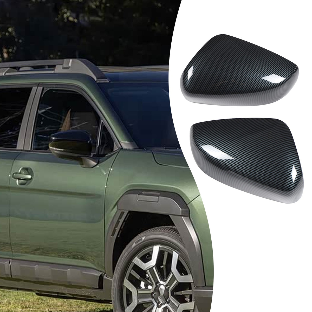 Carbon Fiber ABS Rearview Mirror Cover Trim For Subaru Outback 2026+ 17
