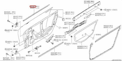Nissan OEM Door Outside Molding Right Left 80820-JF00A 80821-JF00A for R35 GT-R 4