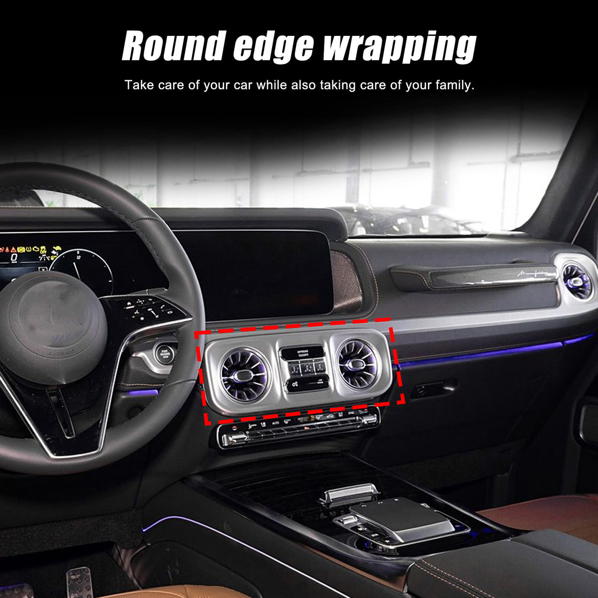 Real Carbon Fiber Center Console Air Vent Trim For Benz G Class W465 G500 25+ 5