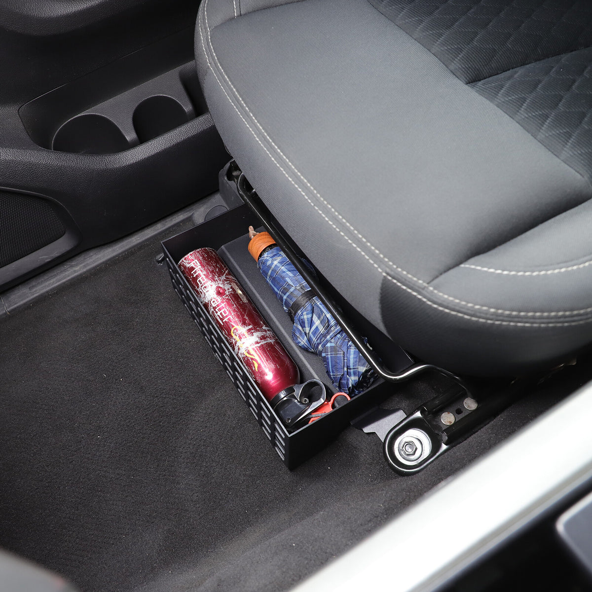 Aluminum Under Passenger Seat Storage Basket For Nissan Titan H61 2016-2023 1