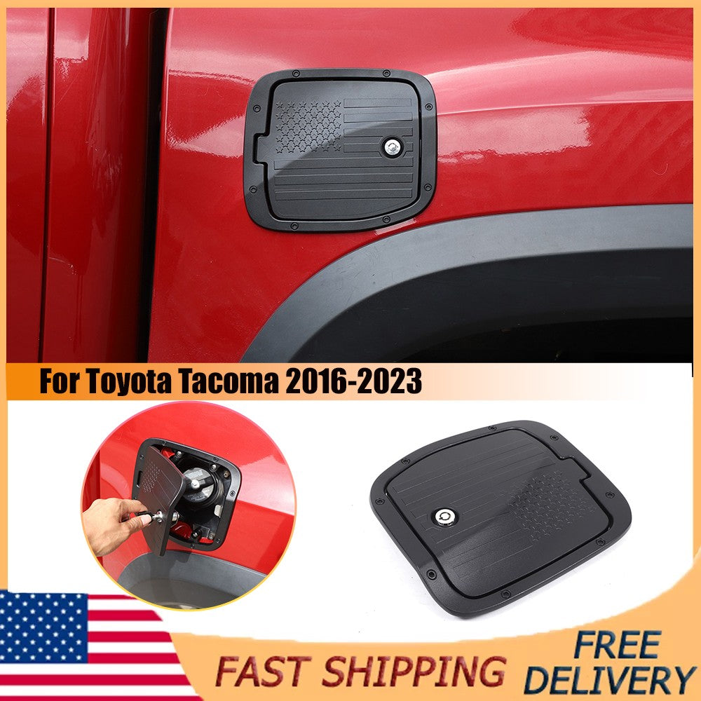 Star Door Fuel Tank Cover W/ Lock Gas Cap Tank Trim For Toyota Tacoma 2016-23 US 1
