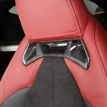 Carbon fiber Car Rear Back Seat Trim Panel Back Cover Frame for Toyota Supra 19+ 8