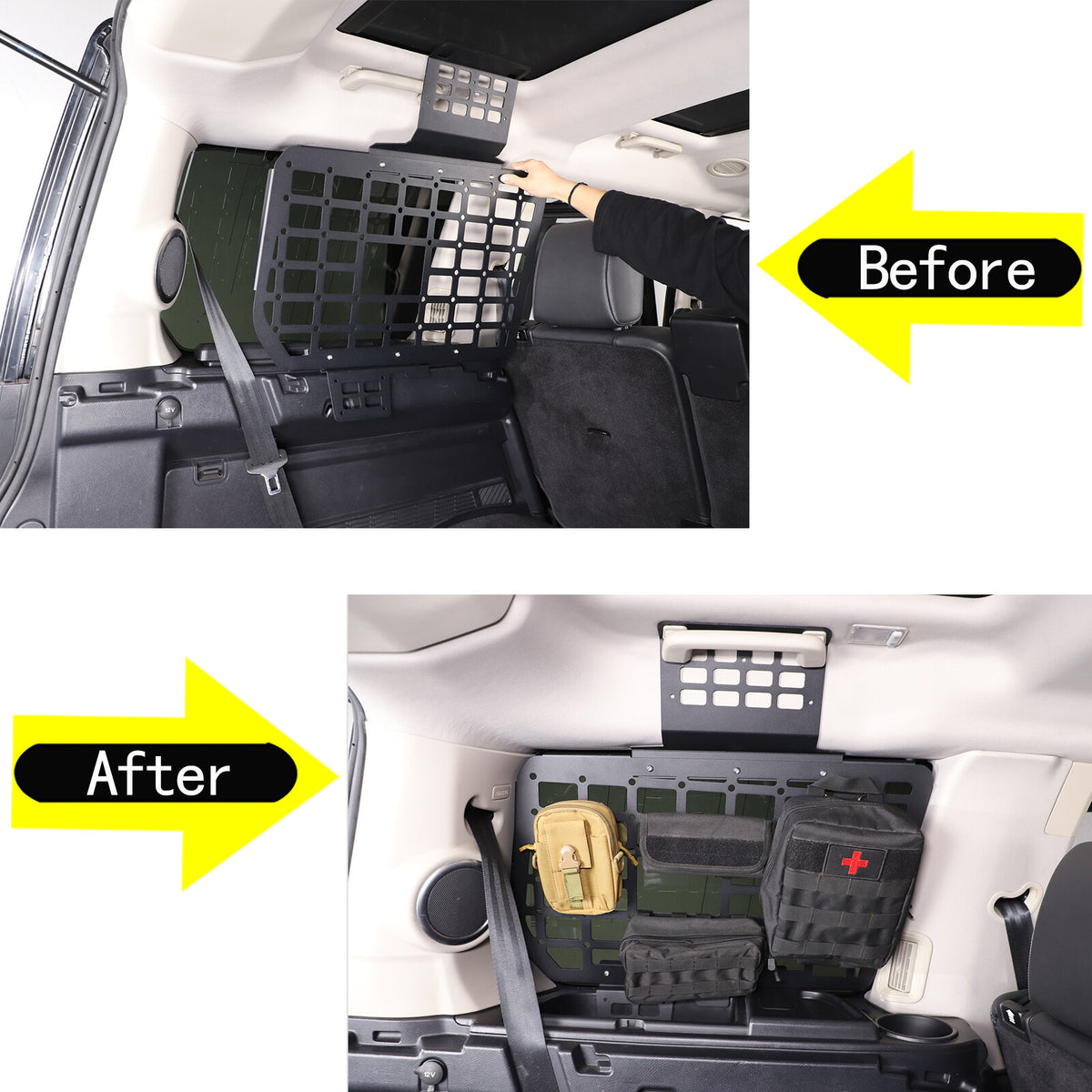 For Land Rover LR3 LR4 L319 04-16 Left Rear Window Molle Panel Modular Storage 2