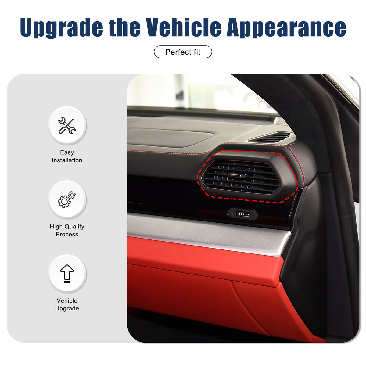 Matte Real Dry Carbon Fiber Side Air Outlet Trim For Lamborghini URUS 2018-23 12