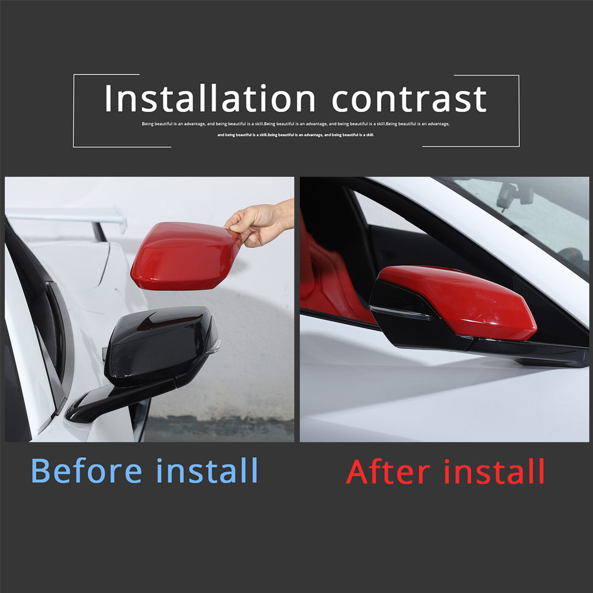 Red Full Interior Set Dash Panel Decor Cover Trim Kit For Corvette C8 2020-25 - Variants 16-20 60