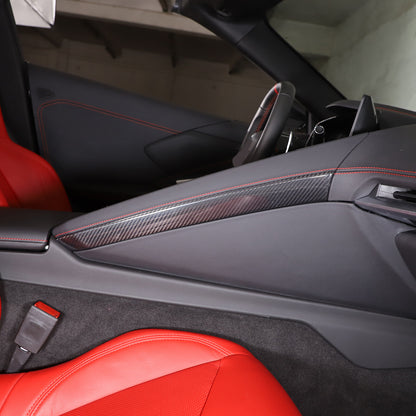 Carbon Fiber Interior Center Console Panel Cover For C8 Corvette Z06 Z51 20-25 16