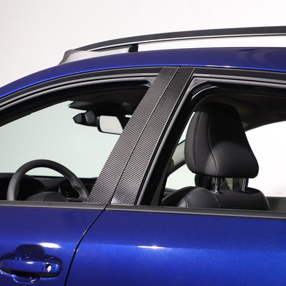 Real Carbon Fiber B-Pillar Panel Decal Trim For Subaru Crosstrek GU 2024+ 24