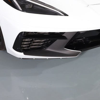 Real Carbon Fiber front bumper Side Grille Trim Cover Fits corvette c8 2020-2026 7
