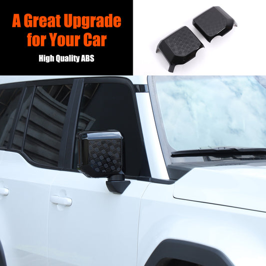 Glossy Black Rearview Mirror Trim For Toyota Land Cruiser Prado LC250 24+ US 1