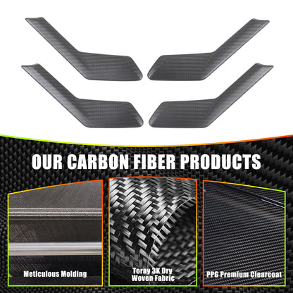 Matte Real Carbon Fiber Inner Door Handle Cover Trim For BMW 5 Series G60 2024+ 13