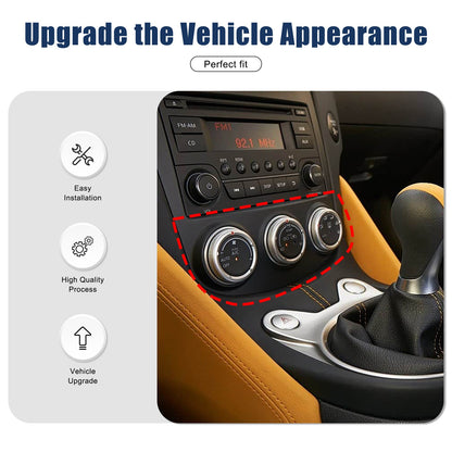 Real Carbon Fiber Center Console AC Switch Trim Cover For Nissan 400Z Z34 15