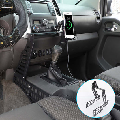 Wireless Center Molle Panel Digital Device Mount For Nissan Frontier D40 2009-17 1