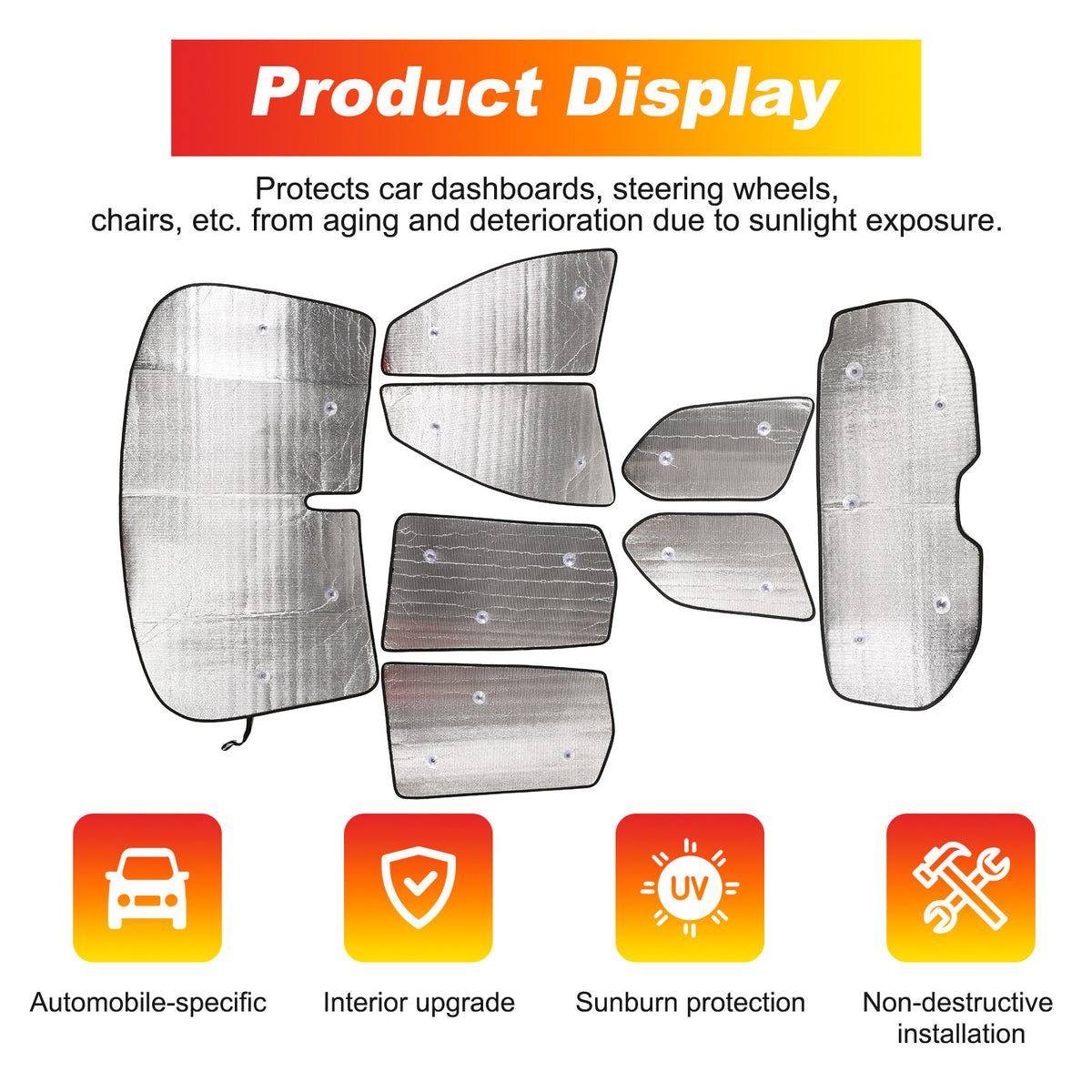 Car Full Window Sunshade Cover Shades Sun Visor for Nissan Pathfinder 13-18 US 6