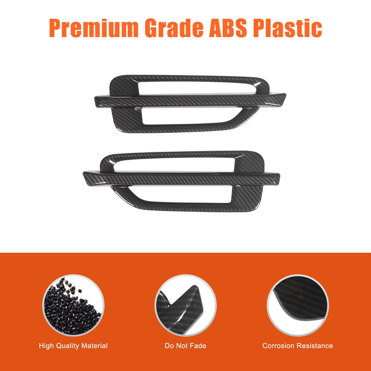 Carbon Fiber ABS Side Fender Airvent Trim For Cadillac Escalade 2007-2014 US 7