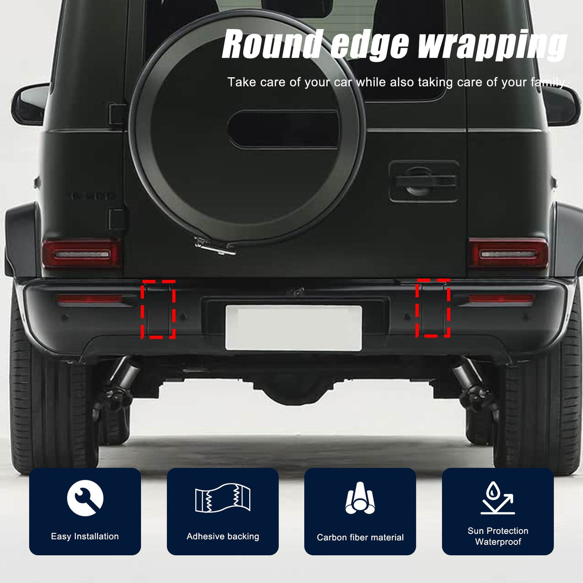 Real Carbon Fiber Rear Bumper Plate Cover For Benz G-Class G550 G63 W465 25+ US 4