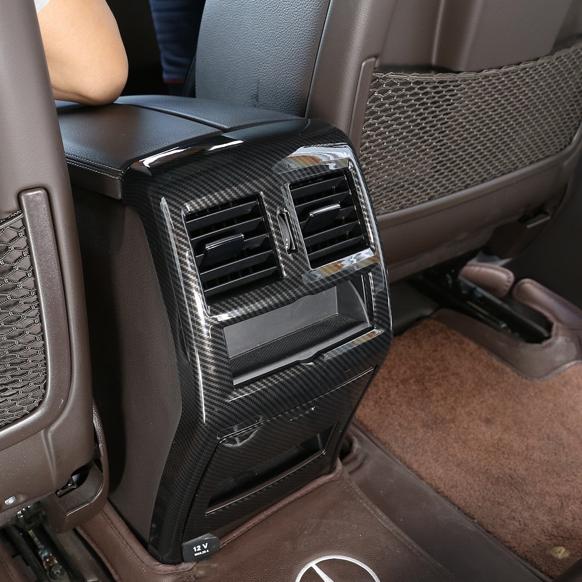 Carbon ABS Rear Air Vent Trim For Mercedes-Benz GLE GLS ML GL W166 X166 13-19 4