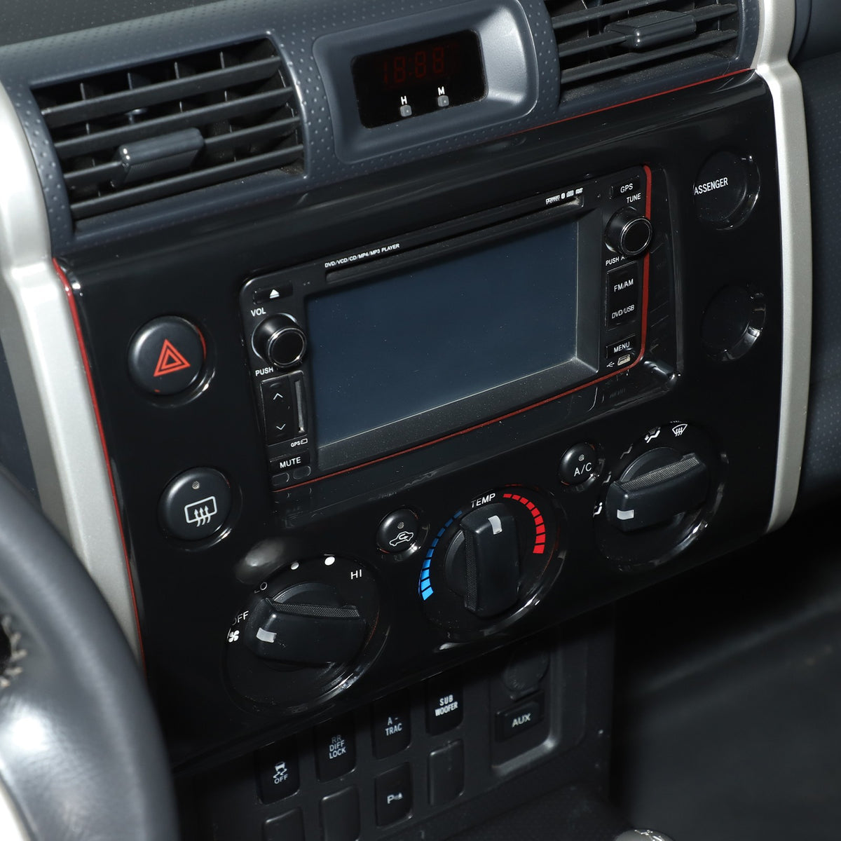 Piano Black ABS Navigation Decorative Panel For Toyota FJ Cruiser 2007-2021 2