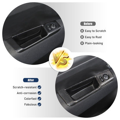 Real Carbon Fiber Mirror Adjustment Panel Trim For Fiat 500 312 2010-2022 17