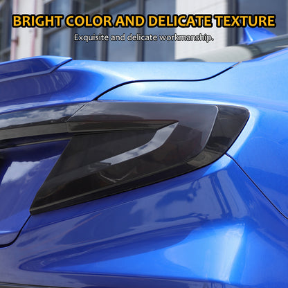 Smoked Tail Light Cover Rear Light Guards Trim Set For Subaru WRX 2022-2024 9