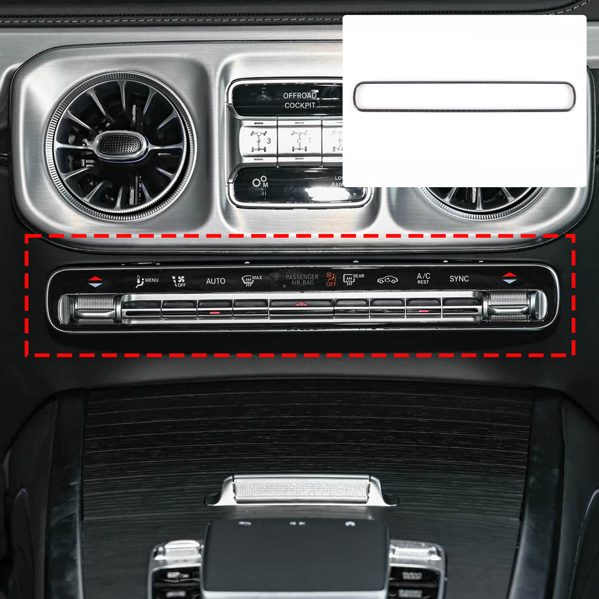 Real Carbon Fiber Air Conditioning Switch Trim For Benz G Class W465 G500 2025+ 13