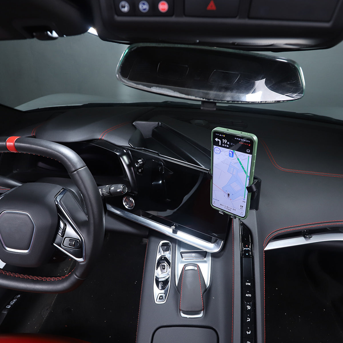 Center Console Interior Dashboard Phone Holder Mount Bracket For Corvette C8 20+ 64
