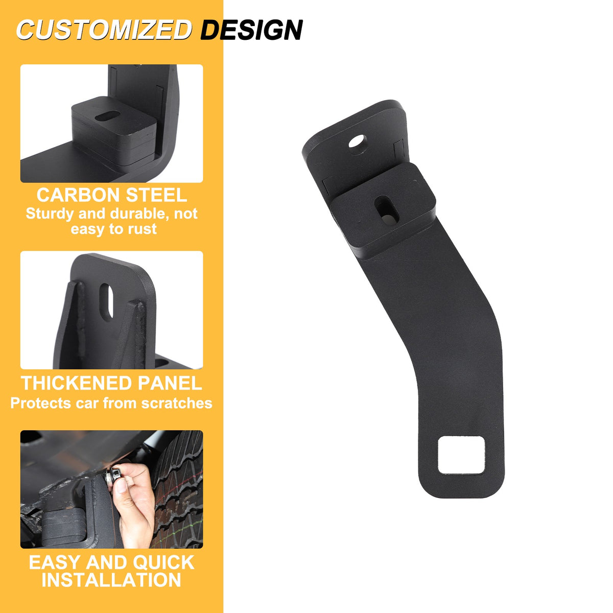 Steel Rear Bumper Right Bottom Tow Hook For Toyota Land Cruiser Prado LC250 24+ 7