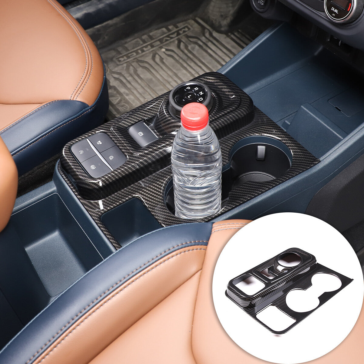 Carbon fiber ABS Full Set Interior Decoration Cover Trim For Ford Maverick 2022 7