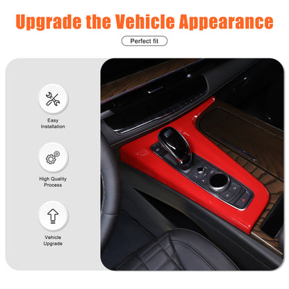 Red ABS Center Control Gear Trim Panel Trim Cover For Cadillac Escalade 21-23 US 21