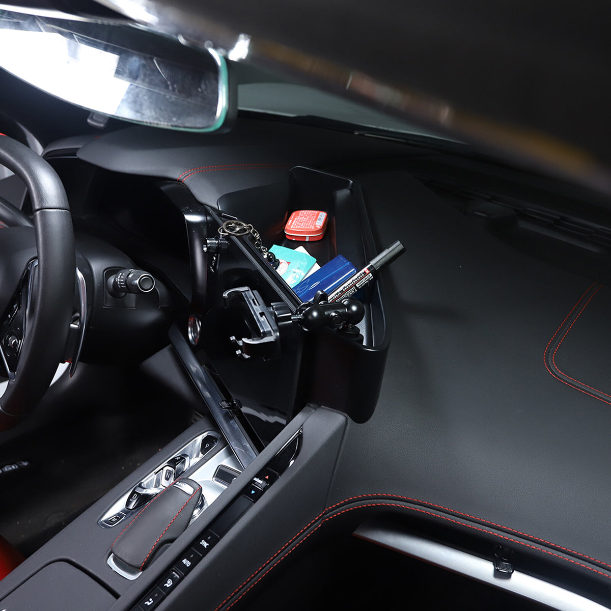 Dashboard Navigation Organizer Storage Box Tray Insert For Corvette C8 20-25 4